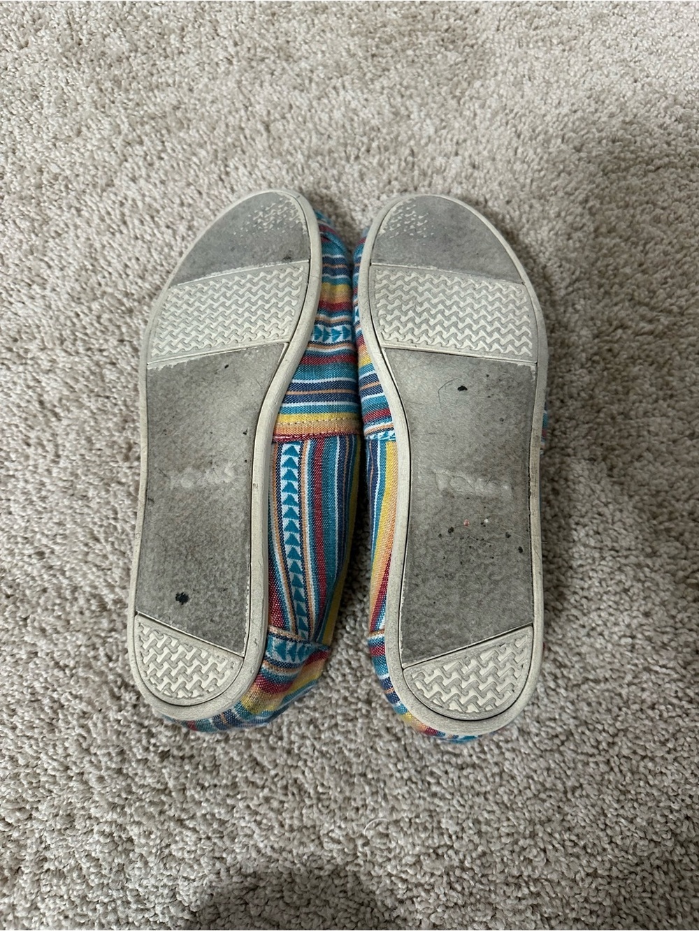 Toms Multicolor Striped Canvas Slip-Ons - Picture 4 of 5